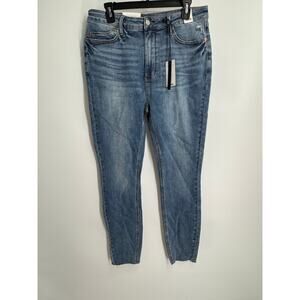 Judy Blue Women's End Game Hi-Rise Tummy Control Skinny Jeans Raw hem size 15/32